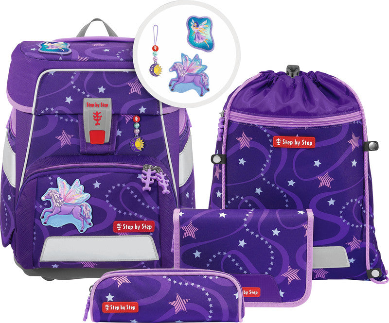 Step by Step Schulrucksack-Set Space – 5-teilig – Pegasus Emily – B 28 × H 37 × T 20 cm