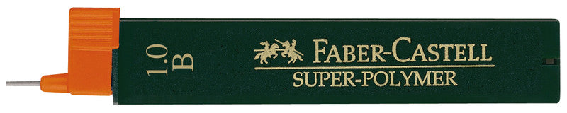 Faber-Castell Bleistiftminen – Grau, 1 mm, 12 Stk.