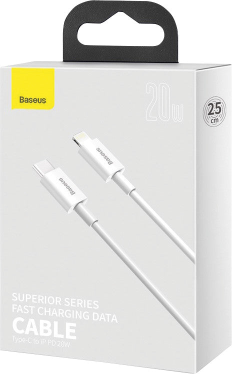 Baseus 013 USB-C auf Lightning Kabel, 0,25 m, Weiss, Schnellladen