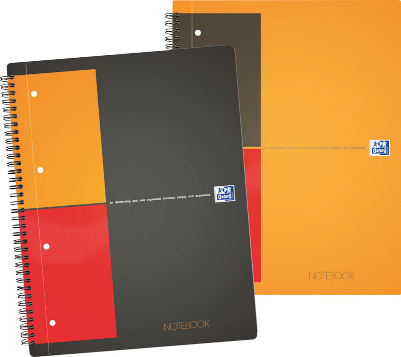 Oxford Collegeblock, Karton, 80 Blatt, 4-fach gelocht, perforiert, 80 g/m² – Grau, für SCRIBZEE App