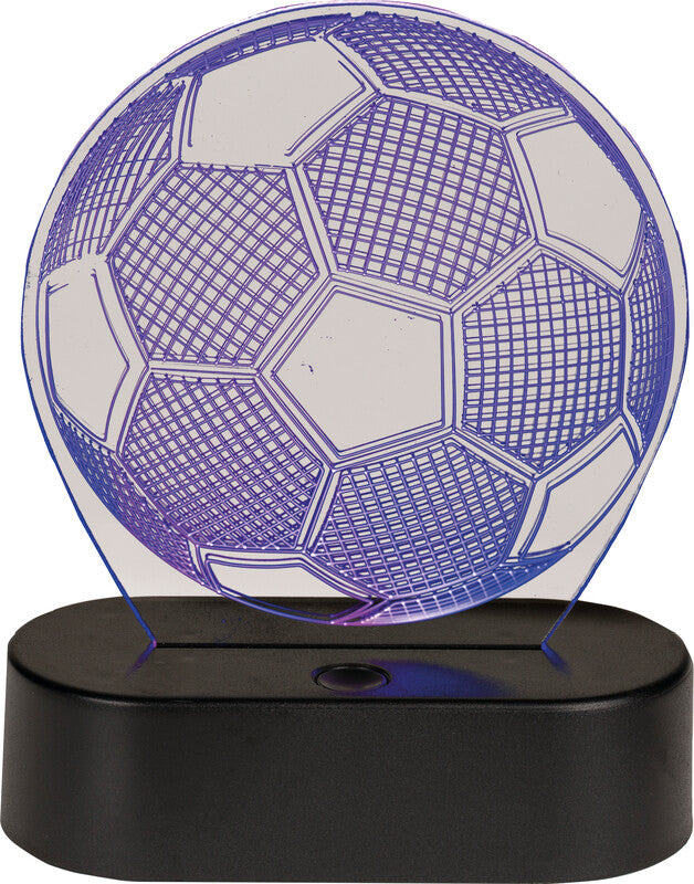 Out oft the blue Out of the Blue 3D-Lampe Fussball – USB, 13,0×17,0 cm – Mehrfarbig