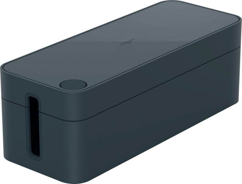 Durable Kabelbox – 406 × 156 mm, Kunststoff, Graphit, für 5-fach-Steckdosenleiste