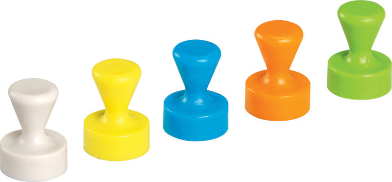 MAUL Kegelmagnet – sortiert – Ø 12 mm, H 16 mm, 10 Stück, Kunststoff