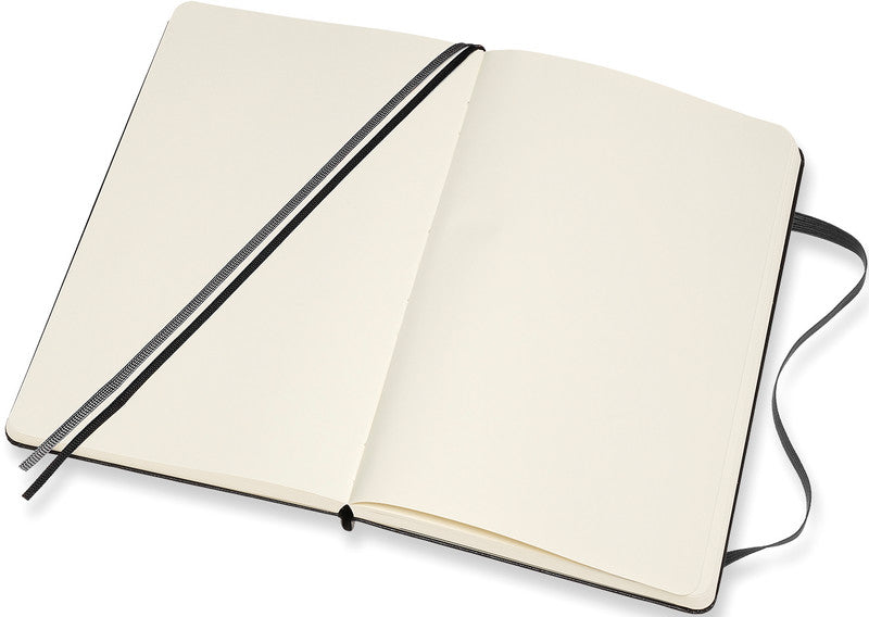 Moleskine Notizbuch, 130 × 210 mm, blanko, Leimbindung, Hardcover, 400 Seiten, 70 g/m² – schwarz