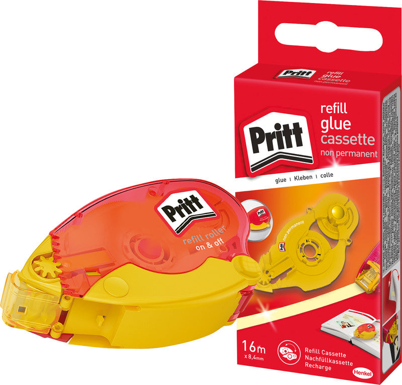 Pritt Kassette – Kleberoller, wiederablösbar, transparent, nachfüllbar, für Papier, Karton, Fotos u. a.
