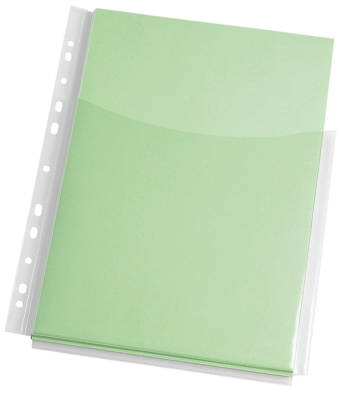 Q-connect Sichtmappe A4, transparent, Kunststoff, glänzend, 180 µm, 50er-Pack