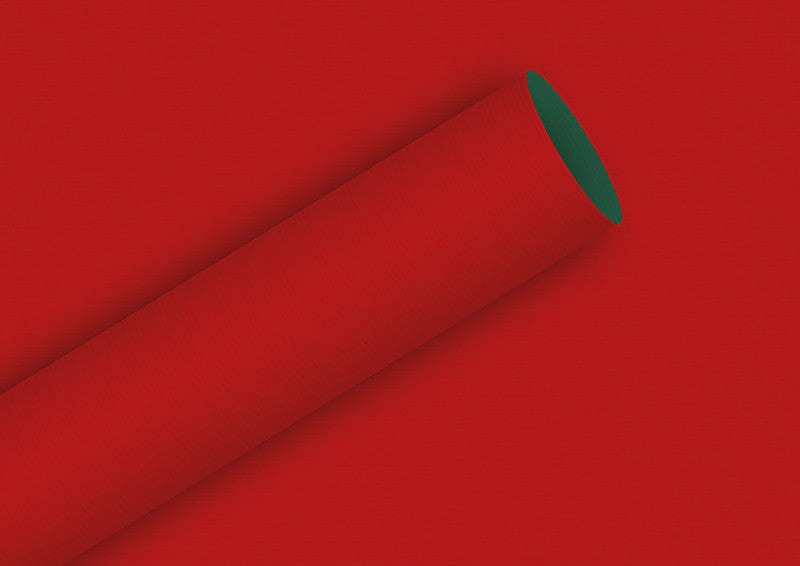Braun + Company Geschenkpapier Rolle – Kraftpapier, Dunkelrot/Dunkelgrün – 700 × 2000 mm – 70 g/m2