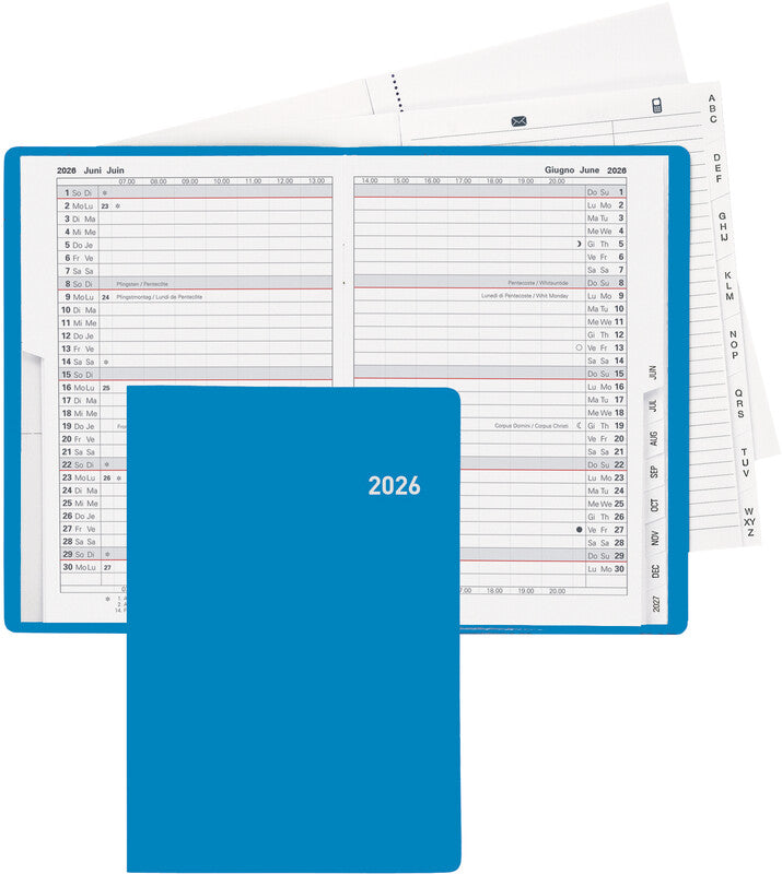 Biella Planer Istanbul Agenda – 1 Monat/2 Seiten, geheftet, 10,6 × 15,3 cm, 15 Monate Okt–Dez, 2026, PEFC