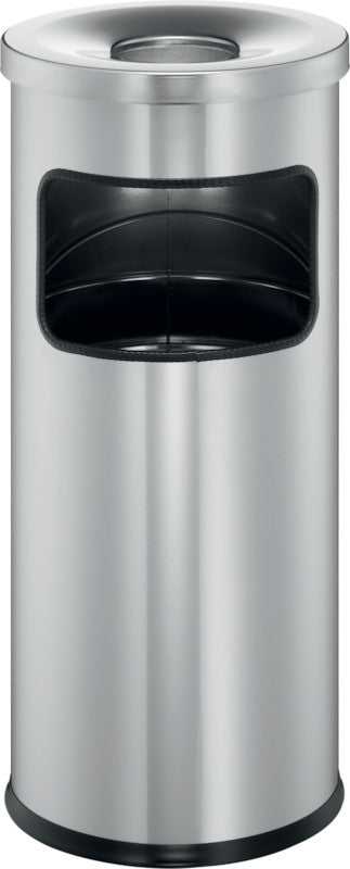 Durable Standascher – 2 + 17 l – Metall, silber metallic – Löschkopf, selbstlöschend – Ø 250 × H 630 mm