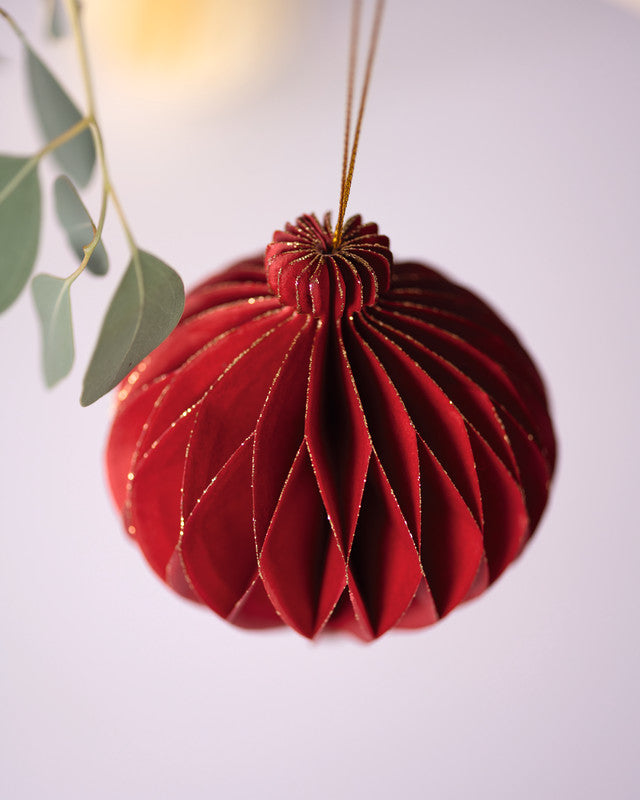 Folia Wabendekor Bälle, Papier, sortiert, Ø 7–8,5 cm, 3er-Set – Weihnachten – FSC, eco:plus