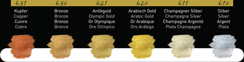 Finetec Perlglanzfarben – Deckfarbkasten – 6 Farben, sortiert
