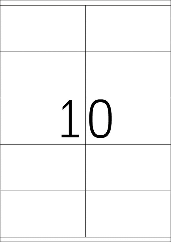 HERMA Etiketten auf Bogen, 105 mm × 57 mm, weiss, Papier, permanent, 1000 Etiketten (100 Blatt)