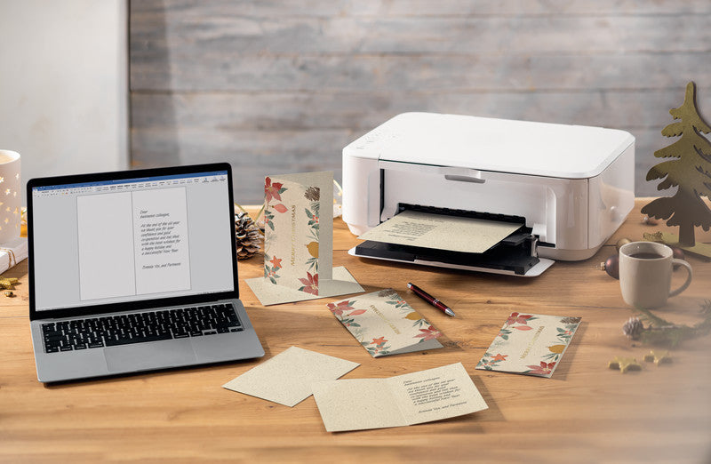 Sigel Weihnachtsgrusskarte (Christmas Art) – 220 × 110 mm – mit Umschlägen, für Inkjet/Laser/Kopierer