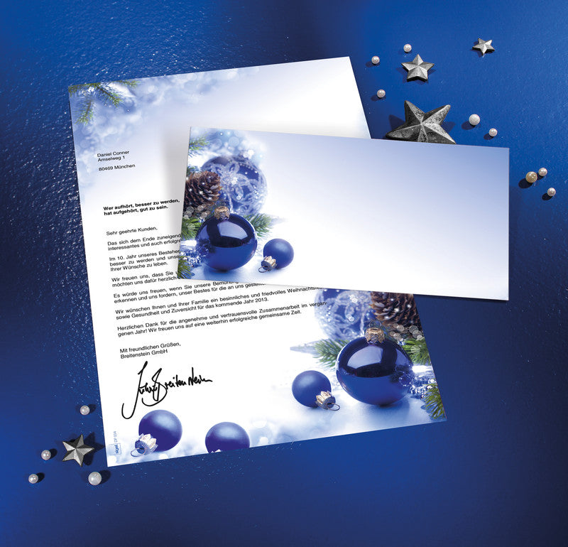 Sigel Motivpapier – A4, 90 g/m², mehrfarbig, Motiv: Blue Harmony – für Inkjet/Laser/Kopierer – FSC – 100 Blatt