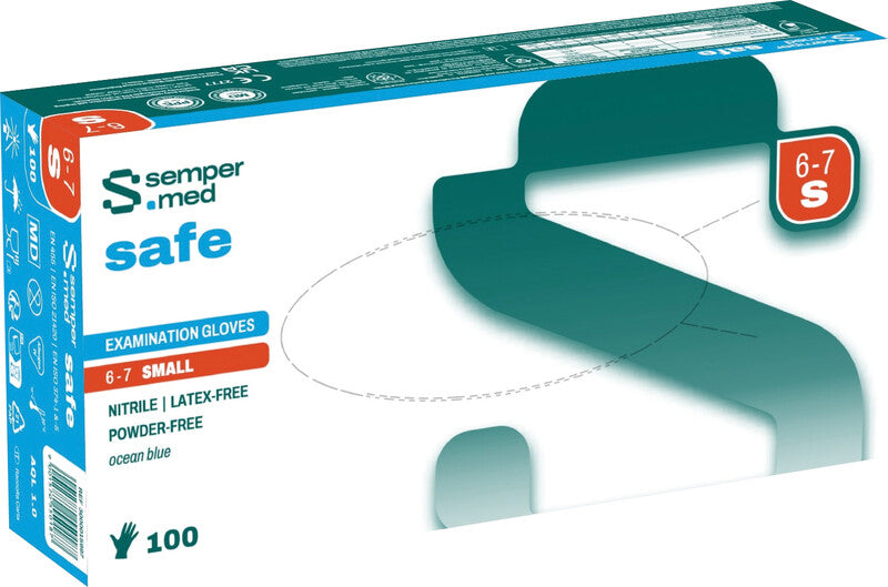 Sempermed Einmalhandschuhe – Nitril, Blau, 100 Stk.