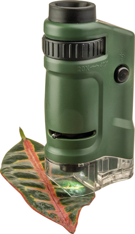 Carson MicroBrite Taschenmikroskop – 20–40×, LED, grün