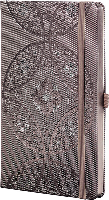 Castelli Notizbuch, 190 × 250 mm, liniert, Leimbindung, Hardcover, 192 Seiten, 80 g/m² – mehrfarbig