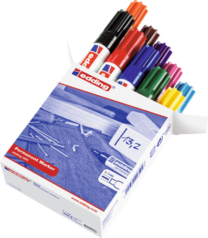 Edding Permanent Marker – farbig sortiert, 10er Pack