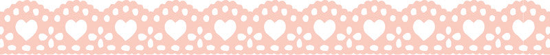 Folia Washi Tape Spitzenbordüre – wiederablösbar, 2×10 mm × 5 m + 2×15 mm × 5 m, Pastell, 4 Rollen