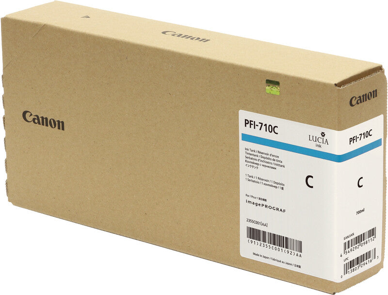 Canon Tintenpatrone PFI-710C, cyan, 700 ml – für imagePROGRAF