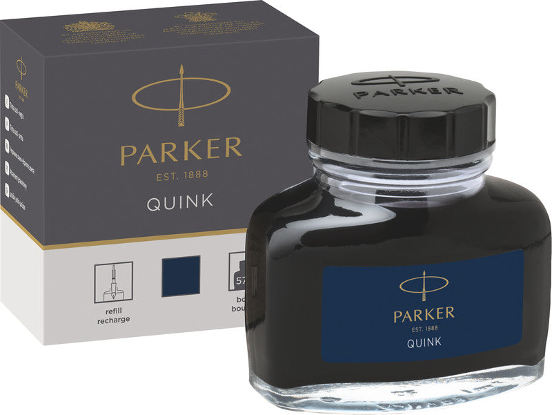 Parker Füllhaltertinte – Blau-Schwarz, Geruchsarm, 57 ml