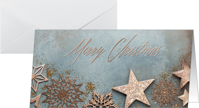 Sigel Weihnachtsgrusskarte (Glamorous) – 220 × 110 mm – mit Umschlägen, für Inkjet/Laser/Kopierer
