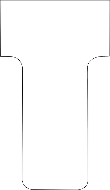 Nobo T-Karten für Stecktafeln, Karton 170 g/m², 15 × 28 mm, Weiss, 100 Stk.
