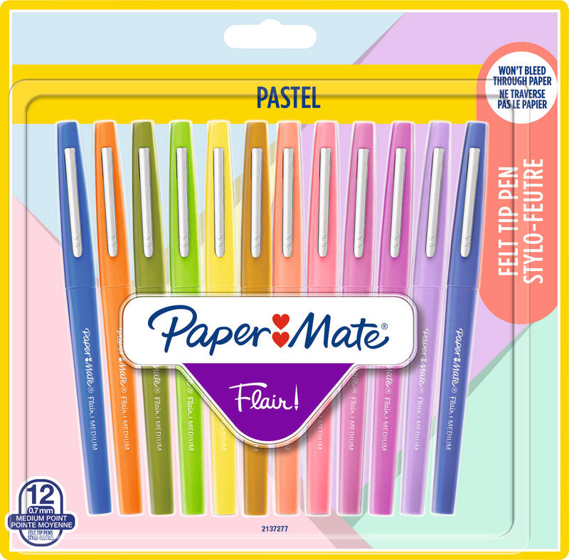 Papermate Filzstifte, Strichbreite 0,7 mm, 12 Farben