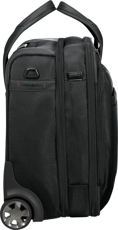 Samsonite Pro-DLX 5 Notebook-Trolley – 37,5 l, Aufsteckfunktion, RFID-Fach, Nylon, Schwarz