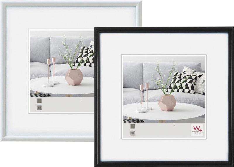 Walther Design Wechselrahmen Galeria, weiss, Kunststoff, 40 × 40 cm, mit Aufhänger – eco:plus