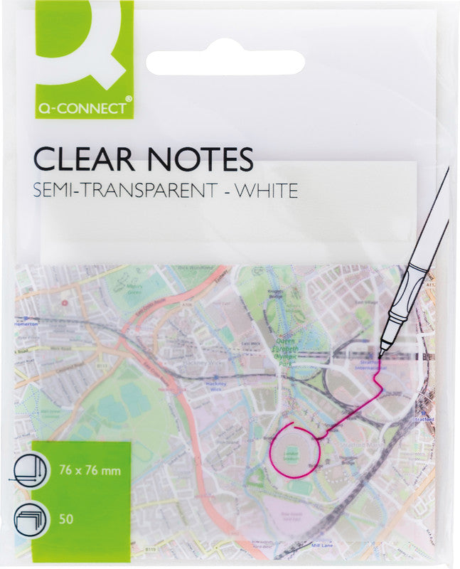 Q-Connect Haftnotizen – 76×76 mm – weiss, 50 Blatt