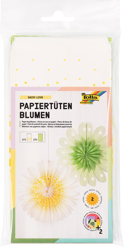 Folia Bastelset Daisy Love – 34 Papiertüten – 130 × 235 × 17 mm
