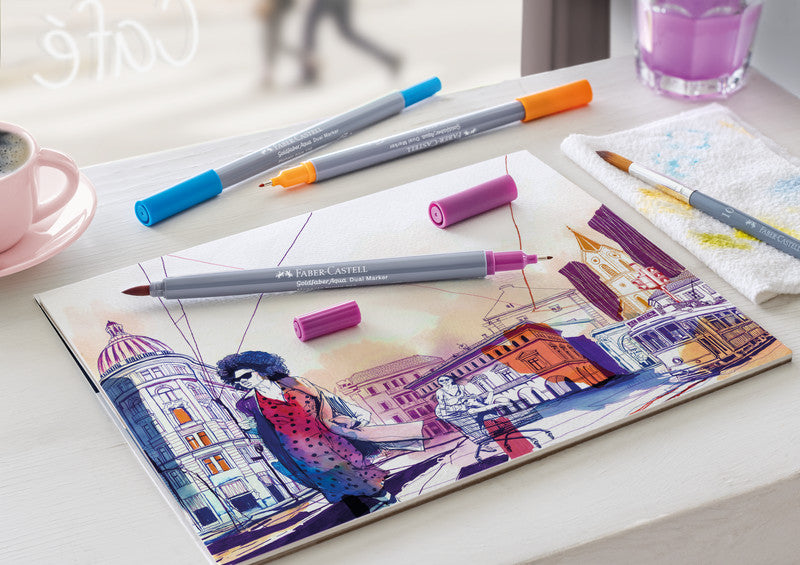 Faber-Castell Filzstifte Dual Marker Goldfaber Aqua, 1 Stk.