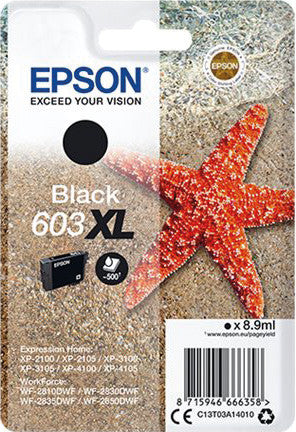 Epson Tintenpatrone C13T03A14010, Schwarz, 500 Seiten