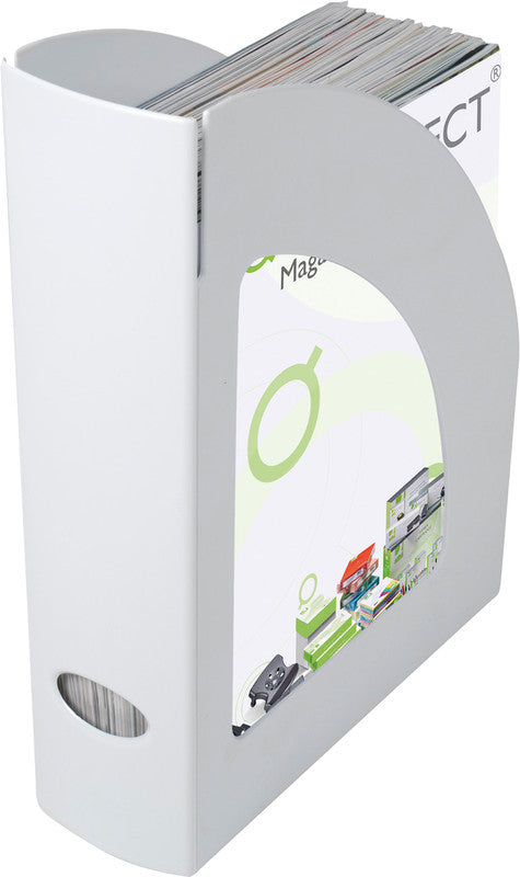 Q-Connect C4 Stehsammler – 80 mm, weiss, Kunststoff