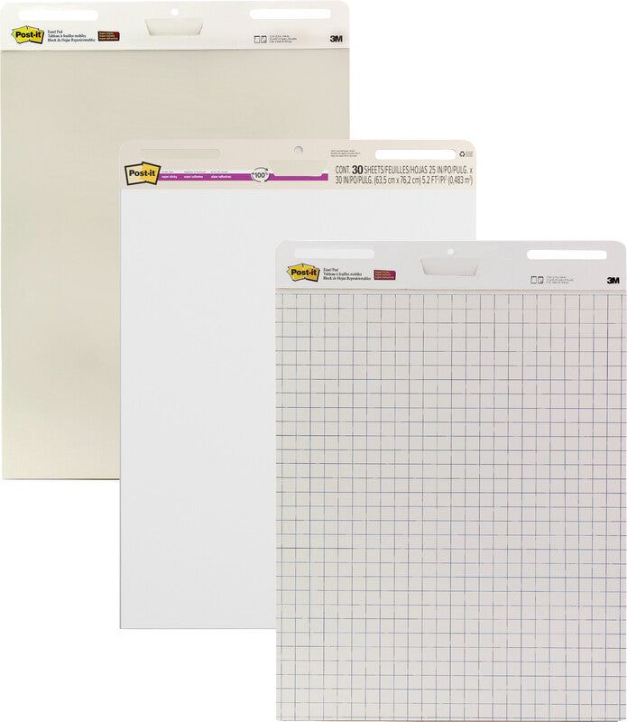 Post-it Super Sticky Haftnotizen – 635×762 mm – weiss, 2×30 Blatt, mit Lochung