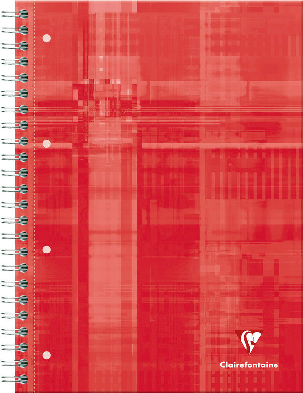 Clairefontaine Collegeblock, Spiralbindung, 120 Blatt, 4-fach gelocht, perforiert, 90 g/m² – sortiert
