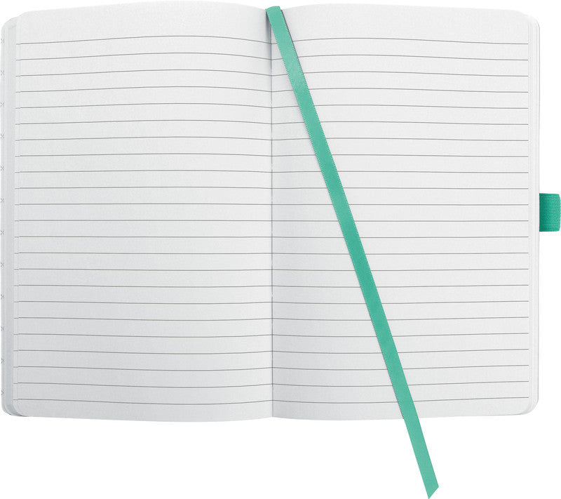 Sigel Notizbuch A5, liniert, Fadenheftung, Karton, 174 Seiten, perforiert, 80 g/m² – mintgrün