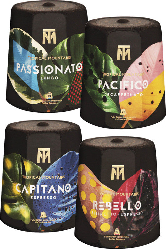 Tropical Mountains Kaffeekapseln Passionato Lungo – für Nespresso – Intensität 7/12 – Bio – Fairtrade – 100 Stk