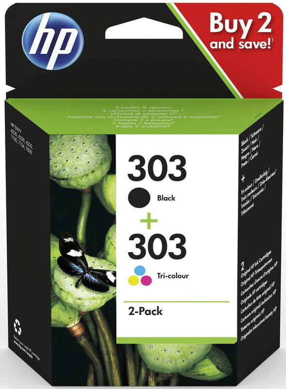 HP Tintenpatronen-Multipack 303, 2er-Pack – für Tintenstrahldrucker