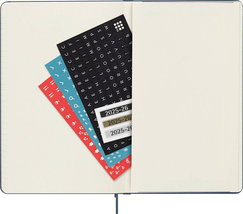 Moleskine Schüleragenda – 1 Woche/1 Seite, gebunden, 13 × 21 cm, 18 Monate Juli–Dezember 2026/2027, Saphirblau, FSC