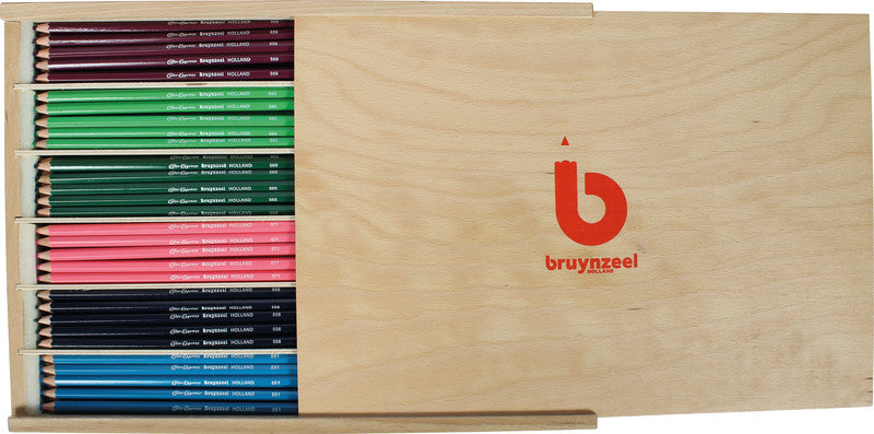 Bruynzeel Farbstifte-Set – 240 Stk., 12 Farben, Mine Ø 3,3 mm, Holzschachtel