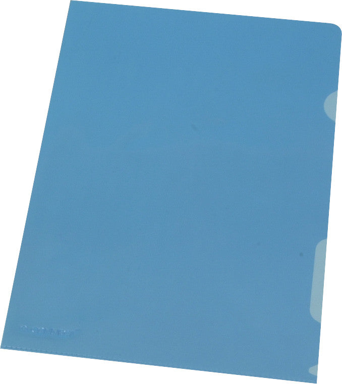 Q-connect Sichtmappe A4 – Blau, Kunststoff, Glänzend, 150 µm, 10er-Pack, 100% Rezyklierbar