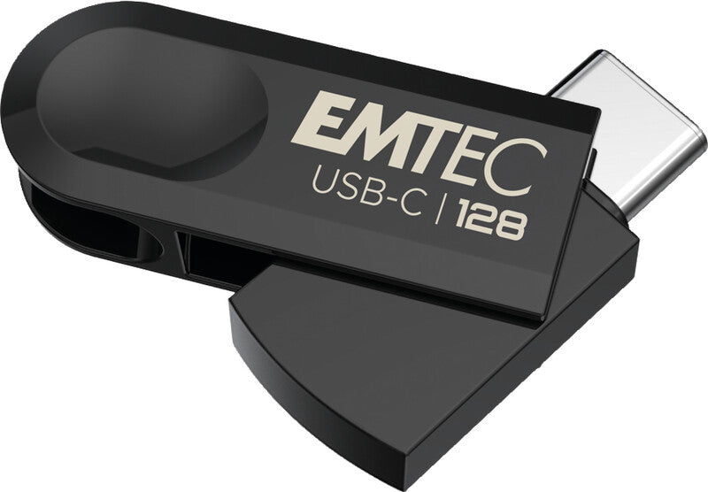 Emtec C280 USB-Stick – 128 GB, USB 3.2, drehbarer Verschluss