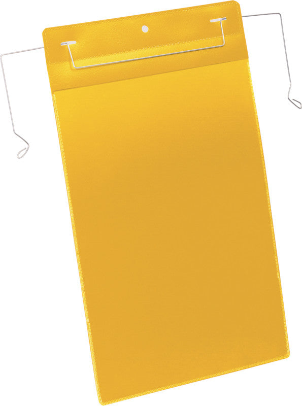 Durable Kennzeichnungstaschen – 297 × 210 mm, gelb, Kunststoff, wiederablösbar