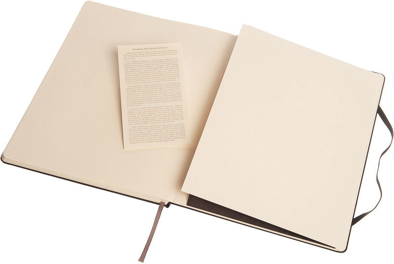 Moleskine Notizbuch, 190 × 250 mm, blanko, Leimbindung, Hardcover, 192 Seiten, 70 g/m² – schwarz