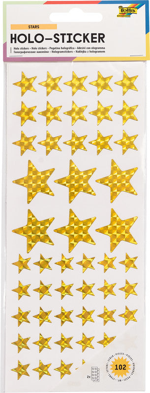 Folia Sticker – Sterne – 102 Stück – permanent – mehrfarbig
