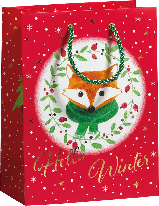 Zoewie Tragetasche – Winter Fox, Weihnachten – Papier – 170 × 225 × 92 mm