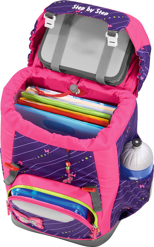 Step by Step Schulrucksack Grade – Shiny Butterfly – B 28,0 × H 41,0 × T 20,0 cm – recycelte Materialien