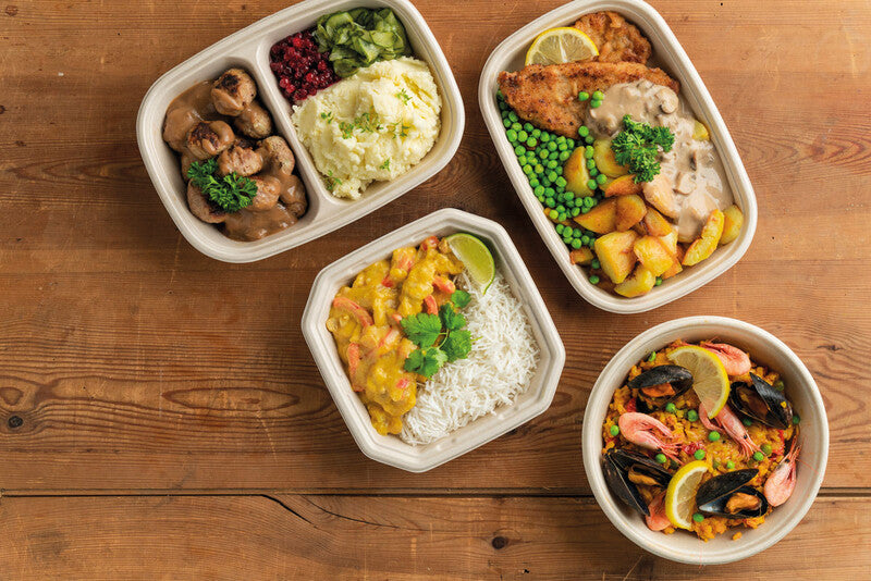 Duni Take-away-Box Octabagasse, Bagasse (Zuckerrohr) – 400 ml 183 × 183 × 43 mm braun – kompostierbar – 50 Stk